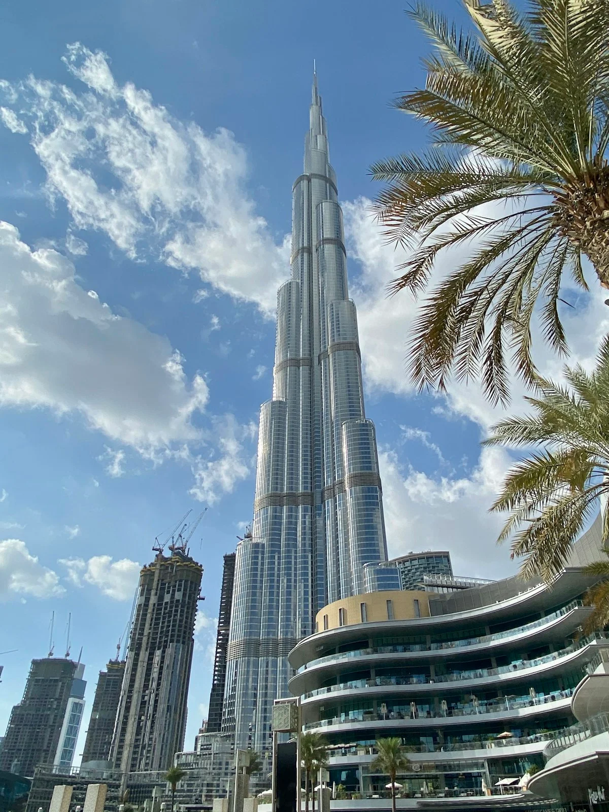 Royal Atlantis tower and Palm Jumeirah marina, Dubai UAE