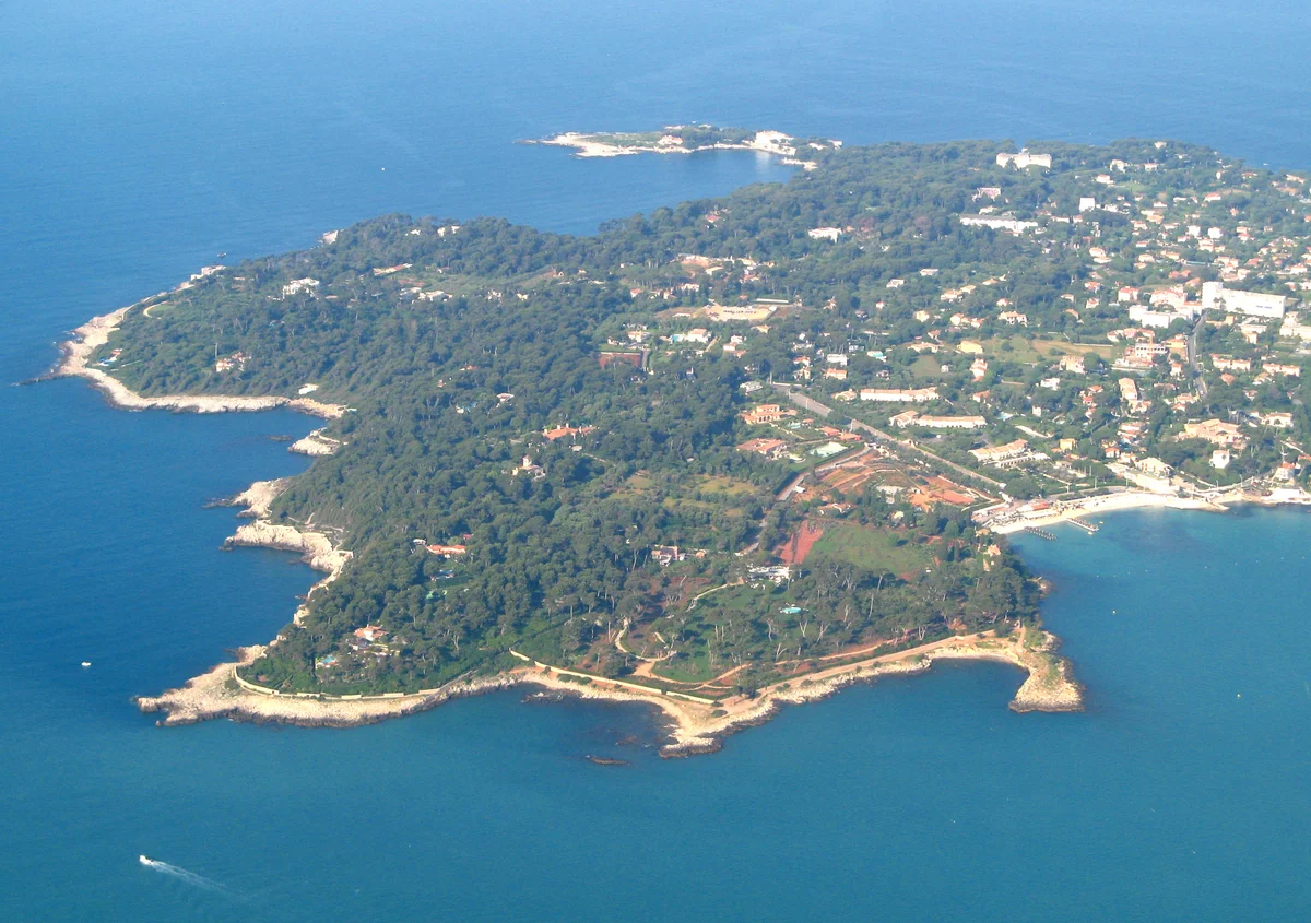 Aerial view of Cap d'Antibes, French Riviera