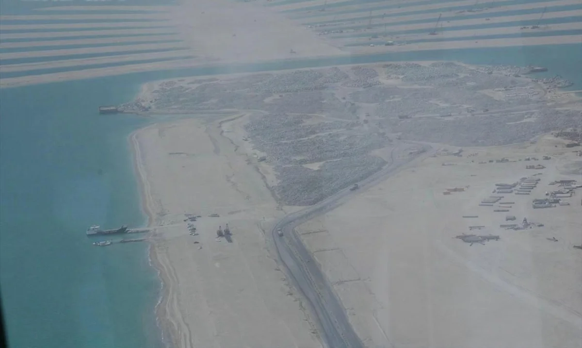 Palm Jebel Ali aerial view, Dubai, UAE