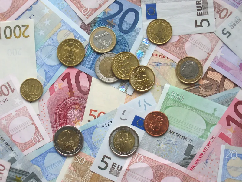 Assorted international currency banknotes